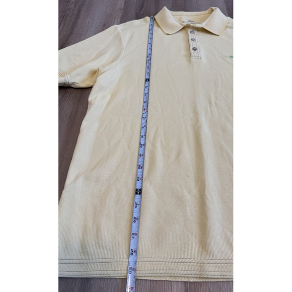 Tommy Bahama Mens Short Sleeve Polo Shirt Yellow Golf Island Vacation Large - Picture 5 of 6